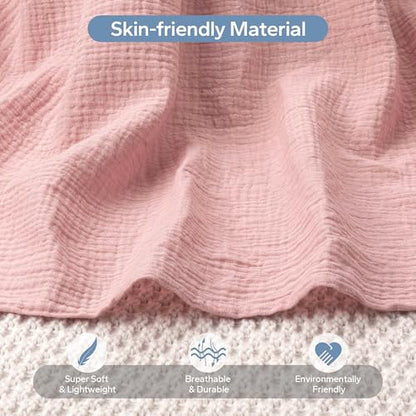 SERAPHY 100% Muslin Cotton Car Seat Cover Baby, Universal Carseat Covers, Breathable Baby Car Seat Canopy for Boys Girls, Soft Infant Car Seat Cover for Summer —Pink - color: Pink