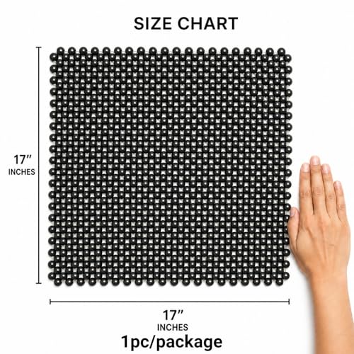 HJJKKH Natural Wood Beaded Seat Mat, Summer Office Chair Seat Cushion 17" x 17", Cooling Breathable Car Seat Cover Cushion for Vehicle Supplies Home Sofa Pads - color: Black