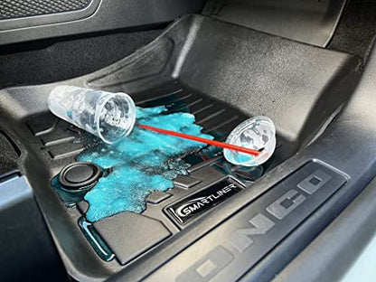 SMARTLINER Custom Floor Mats 2 Row Liner Set Compatible with 2022-2025 Nissan Frontier - color: Nissan Frontier 2022 - 2025