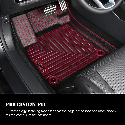 Floor Mats & Truck Bed Mat for 2024 2025 2026 Ford Ranger,1st 2nd Row and a 5ft Short Bed Bedmat,TPE All Weather Protection Slush Floor Liner Black - size: 2024-2026 Ford Ranger Full Set