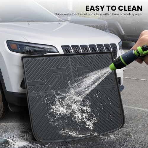 LASFIT Cargo Mat for Jeep Cherokee 2014-2018 All Weather TPE Custom Fit Rear Backrest Mat Trunk Seatback Cargo Liner, Black - style: Cherokee 2014-2018 Cargo Mat