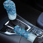 Bulopur Car Shifter Gear Hand Brake Trim Cover Set for Most Cars Van SUV Sedan Truck Auto Accessories - color: Blue Mermaid