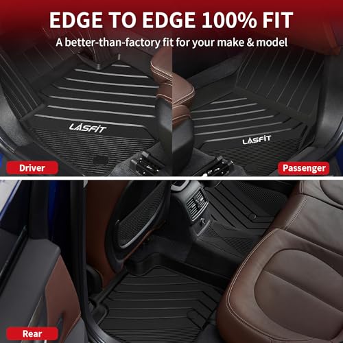 LASFIT Floor Mats Fit for BMW X2 2018-2023/ BMW X1 2016-2022 M35i, sDrive28i, xDrive28i, Custom Fit TPE All Weather Waterproof Floor Liners Front & Rear Rows Car Liners, Black - size: 1) X2 2018-2023 | X1 2016-2022 | Floor Mats