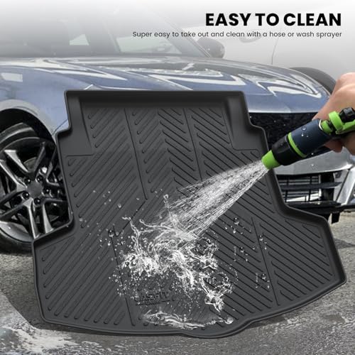 LASFIT Cargo Mat for Acura TLX 2021-2025 Sedan Custom Fit Trunk Mat Cargo Liner with Raised Edges, All Weather TPE Trunk Liner for Rear Cargo Area Protection, Black - size: 2021-2025 | For Acura TLX | Cargo Mats