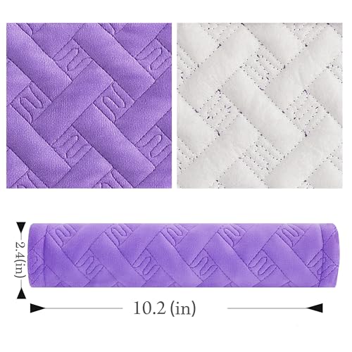 2-Pack Soft Seat Belt Covers Universal Car Shoulder Pad Cushions with Braid Pattern for Comfortable Driving & Bag Strap Protection Purple - color: Purple