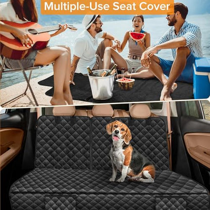 Dog Car Seat Cover for Back Seat Compatible with Toyota Camry Avalon Corolla Prius Accessories 2000-2025 2026, Waterproof & Non-Slip Car Pet Bench Rear Seat Covers