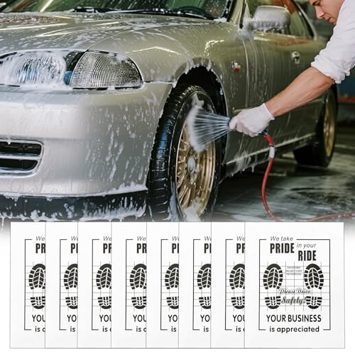 White Car Paper Floor Mats,100Pcs Vehicles Disposable Floor Pads,Temporary Cars Floor Protector,Automotive Mat Covers Protector,Waterproof Car Foot Pads Protective Papers,16x20inch (New Packaging