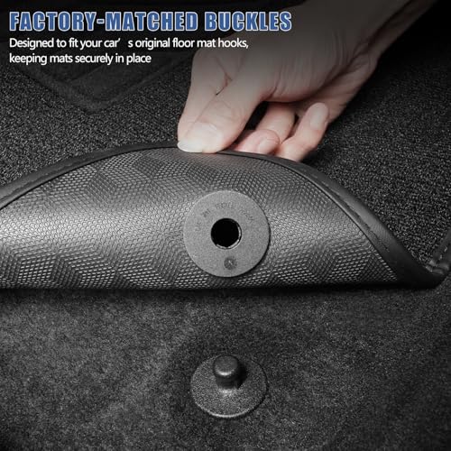 Carpet Floor Mats Fit for VW Tiguan 2018-2024, Custom Fit All Weather Anti-Slip Waterproof Floor Liners - 3pc