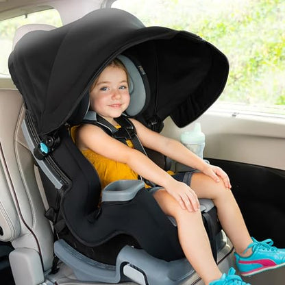 Baby Trend Cover Me 4-in-1 Infant Toddler Convertible Car Seat with Adjustable/Removable Canopy for Sun Protection & 2 Cup Holders, Black - color: Black