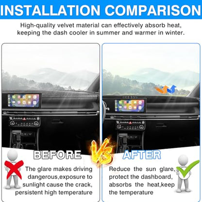 Autorder Dashboard Cover Mat for Hyundai Tucson 2025 2026 Accessories Dash Cover Upgrade Velvet Dash Mat Sunshade Glare UV Rays Protector - size: 2025 2026 Hyundai Tucson