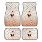 Father Christmas Print Car Vehicle Floor Mat Universal Fit All Weather Protection Rubber Carpets for Cars SUVs and Trucks,Set of 4 - color: Red Santa Christmas