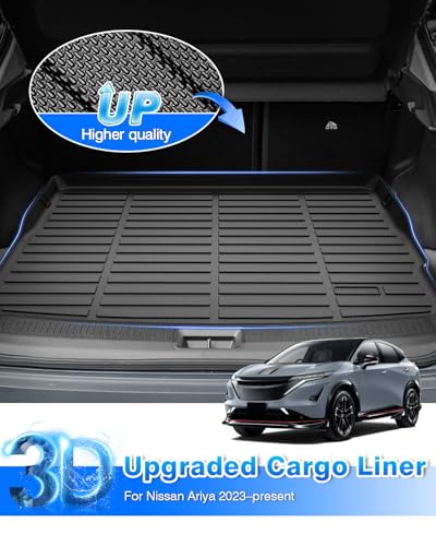 Cartist Cargo Liner for Nissan Ariya 2023 2024 2025 2026 Trunk Mat for Ariya Accessories TPE All Weather Cargo Mat Anti-Slip - size: 5)Nissan Ariya 2023-2026