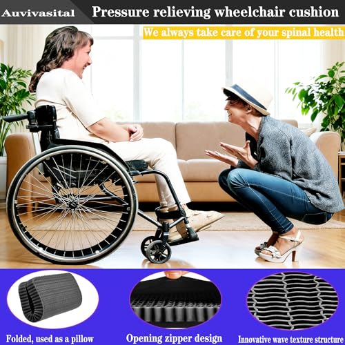Innovative Gel Seat Cushion for Long Sitting, Soft and Breathable, Seat Cushion for Back, Sciatica, Hip, Tailbone Pain Relief, Used for The Office, Wheelchair, Car, Recliner, Stadium, Kayak.(Black)