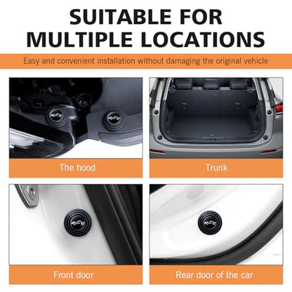 30PCS Car Shock Absorber, Car Door Shock Absorber Cushion Gasket, Sound Deadening High Elasticity Silicone Waterproof Absorber, DIY Self-adhesive Replacement Parts, Universal for Most Cars (Black) - size: 30 PCS