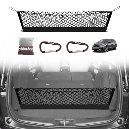 Trunk Cargo Net Compatible with 2017-2022 Honda CR-V Accessories, SUV Sedan Cargo Organizer Storage Net with Heavy Duty Carabiners - style: 2017-2022 CR-V