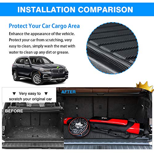 Powerty Cargo Mat for BMW X5 2019-2025 2026 Trunk Mat TPE All Weather Cargo Liners Heavy-Duty Trunk Liners BMW X5 Without Optional Luggage Kit Accessories (Not for Hybrid and 7-Seats) - size: BMW X5 2019-2025