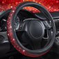 CAR PASS Red Diamond Black Leather Steering Wheel Cover, with Bling Crystal Rhinestones Universal Fit 14" 1/2-15" Crystal Glitter for Women Sparkle Girl Fit Suvs,Vans,Sedans,Cars,Trucks, Red Diamond - color: Red Diamond