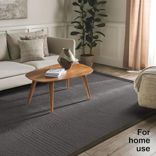 Flexible Carpet Edge Trim – Self-Adhesive Waterproof Cuttable Safety Edging for Thick Rugs &Mats, Peel & Stick Floor Transition Strip, for High-Traffic Areas (Fits Thin Carpets Up to 8mm,Black-10Ft)