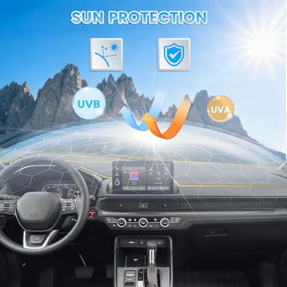 KUST Gray Dash Cover Compatible with Honda CR-V CRV 2023-2026 Dashboard Cover Accessories for CRV Non-Slip Polyester Dashboard Mat Custom Fit Center Console Sunshield Protector No Glare - size: CR-V 23-26(Gray)