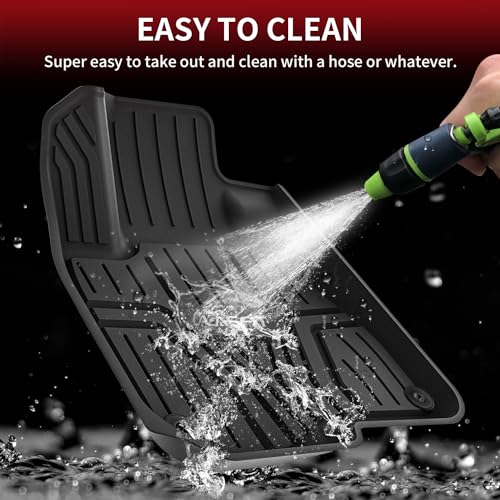 LASFIT Floor Mats for Honda CR-V CRV 2022 2021 2020 2019 2018 2017 (Gasoline & Hybrid), All Weather Custom Fit TPE Floor Liners, 1st & 2nd Row, Black (EX/EX-L/LX/Touring/Sport/Special Edition) - style: 2）For Honda CR-V | 2017-2022 | 1st & 2nd Row