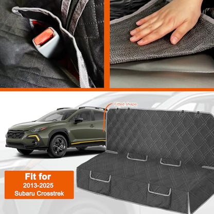 Dog Car Seat Cover Compatible with Subaru Crosstrek 2013-2025, Waterproof Pet Bench Seat Cover for Back Seat, 600D Heavy Duty Scratch Proof Nonslip Truck Seat Covers for Dogs - size: 2013-2025 Crosstrek