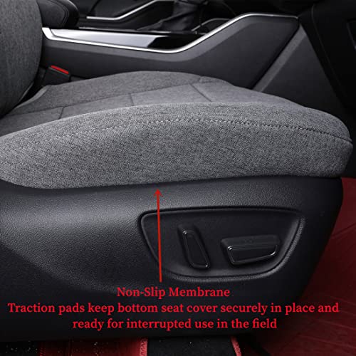 Custom Seat Covers fit for Honda Pilot LX,2016 2017 2018 2019 2020 2021-2nd-Row 40/60 Split Seats (8-Seats)-Polyester (Gray,Full Set) - color: Polyester(Gray), size: 2016-2022 Pilot LX,EX 8-Passenger