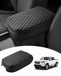 Shademax Custom for Center Console Cover Nissan Frontier 2025 2024 2023 2022 Armrest Cushion Pad Cover PU Leather Frontier Accessories 2025 2026 Car Armrest Seat Box Cover Protector Anti-Scratch Black - size: Size for Nissan Frontier 2022-2026