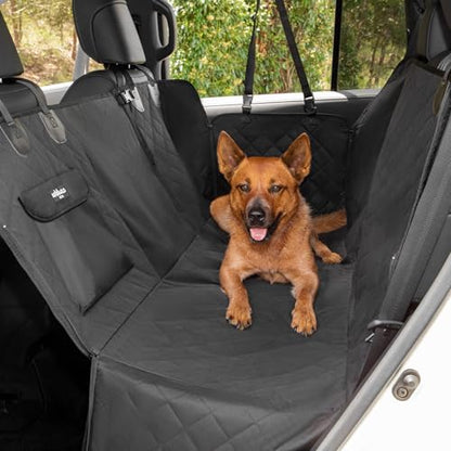 Dog Car Seat Cover for Back Seat, 4-in-1 Dog Hammock for Car, Waterproof 600D Pet Seat Cover Backseat Protector with Mesh Window, Nonslip Dog Back Seat Cover for Cars, SUVs & Trucks