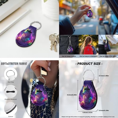 Wolf Rose Moon Print Violet 15 Pcs Car Seat Cover Set, Full Set Car Accessories, Front Rear Seat Covers Steering Wheel Cover Seat Belt Covers Car Coaster - color: Wolf Rose Moon Print Violet