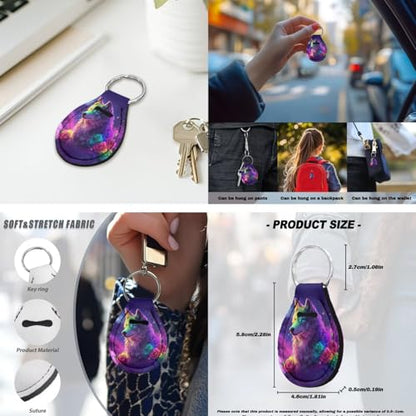 Wolf Rose Moon Print Violet 15 Pcs Car Seat Cover Set, Full Set Car Accessories, Front Rear Seat Covers Steering Wheel Cover Seat Belt Covers Car Coaster - color: Wolf Rose Moon Print Violet