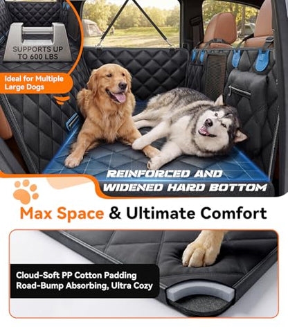 Rorhxia Truck Dog Seat Cover for Backseat, [Ultimate Safe, Comfort and Large Space] Waterproof 600D Heavy Duty Dog Car Hammock, Release Passenger Seats, Full-Size SUV/Truck, Large Dog Friendly, XL - size: XL
