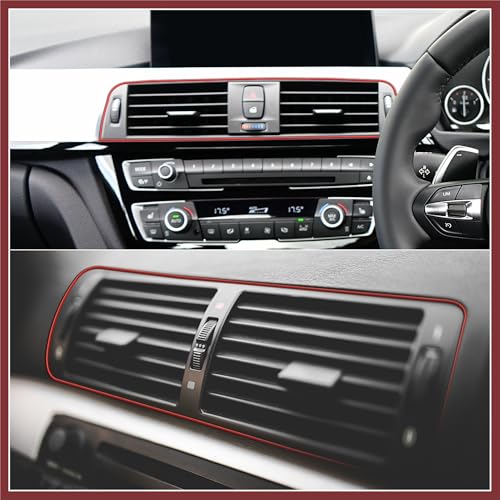 Car Interior Gap Door Edge Trim Strip Line Chrome Red 8m 26.25ft Replace Parts