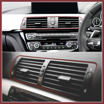 Car Interior Gap Door Edge Trim Strip Line Chrome Red 8m 26.25ft Replace Parts