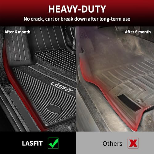 LASFIT Floor Mats Fit for BMW X7 2019-2025 2026 7 Seaters, Custom Fit TPE All Weather Waterproof Floor Mat Front & Rear Rows Car Liners for xDrive40i xDrive50i M50i M60i, Black - size: 5) X7 7-Seat 2019-2026 | Floor Mats