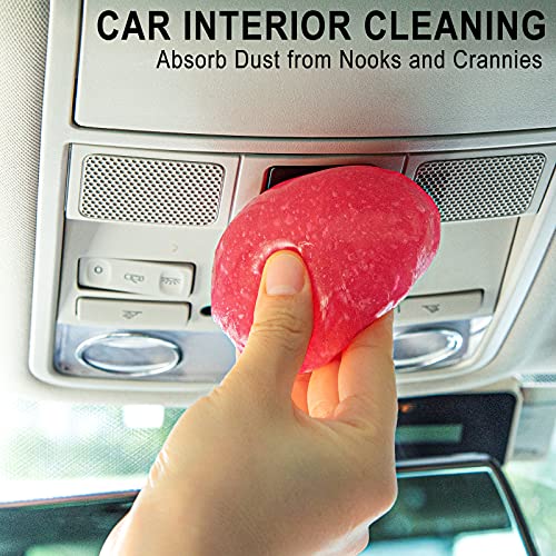 TICARVE Car Cleaning Gel Detailing Putty Car Putty Auto Detailing Tools Car Interior Cleaner Cleaning Slime Car Accessories Keyboard Cleaner Rose/NT WT: 5.6 oz (160 gr) - color: Rose Red 1 Pack
