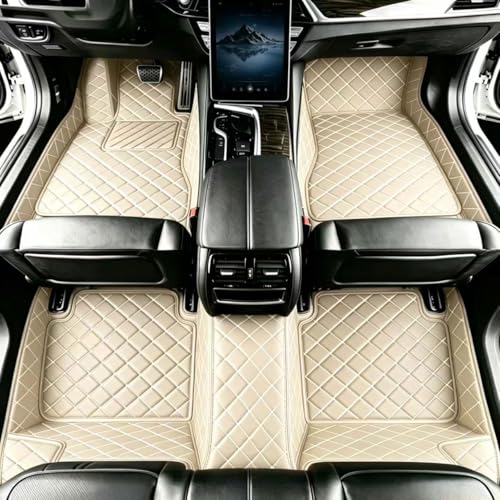 Customize Floor Mats for Cars fit 98% Sedans SUV Sports, Custom Automotive Floor Mat Fit Truck All Weather Car Protection Pads Non-Slip Auto Interior Mats (Beige) - color: Beige