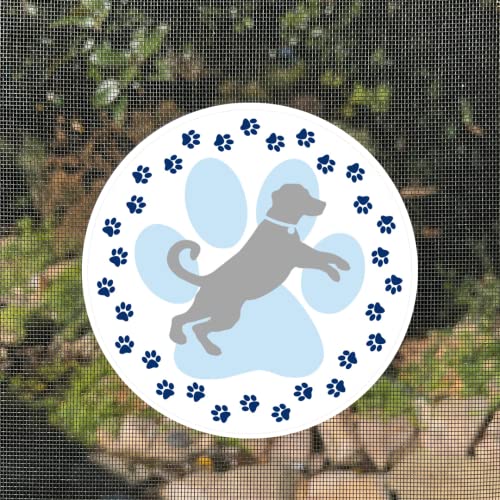 Screen Door Magnets Double Sided – Keep People, Kids, and Dogs from Running into The Screen Door - Robbins Aria Dog Paw - color: Dog Paw