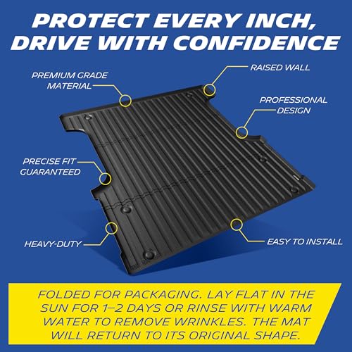 MICHELIN Truck Bed Mat for 2022-2026 Toyota Tundra 5.5 FT / 66.7" Only (Not Fit Drop-in Liners), All-Weather Truck Bed Liner, Custom Fit, Durable TPE Bedliner, Non-Slip - size: 1) Tundra | 22-26 | 5.5 FT
