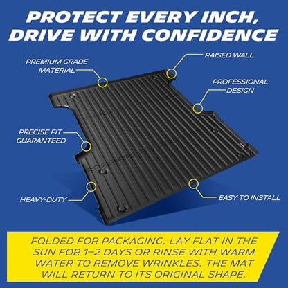 MICHELIN Truck Bed Mat for 2022-2026 Toyota Tundra 5.5 FT / 66.7" Only (Not Fit Drop-in Liners), All-Weather Truck Bed Liner, Custom Fit, Durable TPE Bedliner, Non-Slip - size: 1) Tundra | 22-26 | 5.5 FT