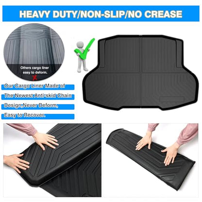 Powerty Only Fit for Trunk Mat Honda Civic Sedan 2016-2021 All Weather TPO Rear Cargo Liner (Not for 2-Doors Models, Not Fit for Hatchback) - size: Cargo Mat｜For｜16-21｜Honda Civic Sedan