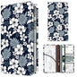 Premium Car Registration and Insurance Card Holder, Cute PU Leather Car Document Holder, Vehicle Glove Box Car Organizer with Magnetic Closure for Driver License, Cards Navy Tropical Hibiscus - color: Navy Tropical Hibiscus