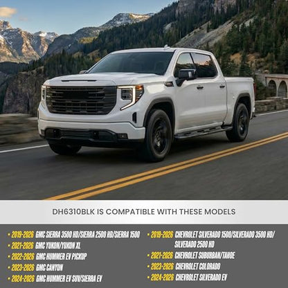 Gloss Black Door Handle Covers for 2019-2026 Chevrolet -( Silverado, Tahoe, Suburban, Colorado, EV ) & 2019-2026 GMC -( Sierra, Yukon, Canyon, Hummer EV ) | Easy No Tools Install | US Patented