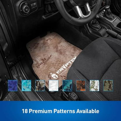 Coverking Universal Car Floor Mats Set of 2 (Front Driver and Passenger) Kryptek Nomad Camo - All-Weather Protection for Mud, Dirt, Rain, Spills, Non-Slip Backing, Fits Cars Trucks SUVs Jeeps - style: Kryptek Nomad