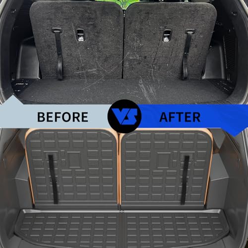 Rongtaod Trunk Mat Compatible with 2021-2025 2026 Kia Sorento 6&7 Seats Cargo Mat Cargo Liner Trunk Liner Back Seat Cover Kick Mat 2024 Sorento Accessories (Trunk Mat+2nd&3rd Row Backrest Mats) - color: 2nd&3rd Row Backrest Mat+Trunk Mat