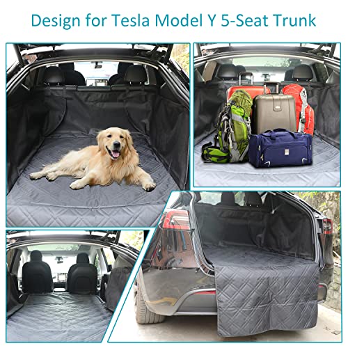 Model Y Rear Trunk Cargo Liner Pet Mat Dogs Rear Seat Cover Protector All-Weather Waterproof Compatible with Tesla Model Y Accessories 2019-2025