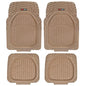 BDK Beige Heavy Duty Front & Rear Rubber Floor Mats Universal Liners for Car SUV Van & Truck, All Weather Protection with Anti-Slip Nibs, Fit Contours of Most Vehicles - color: 921-BG