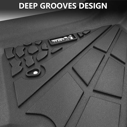 KARPAL Floor Mats for 2007-2014 Chevy Tahoe/Suburban/GMC Yukon/Yukon XL/Denali (No Hybrid Models), All-Weather TPE Custom Fit Floor Liners Car Accessories - style: 2007-2014 | For Chevy Tahoe| 1st & 2nd Row