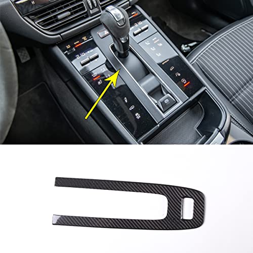 Fit for Porsche Macan 2022 to 2024 Car Warning Light Switch Handbrake Decorative Panel Cover Real Carbon Fiber Parking Gear Panel Protective Car Interior Accessories