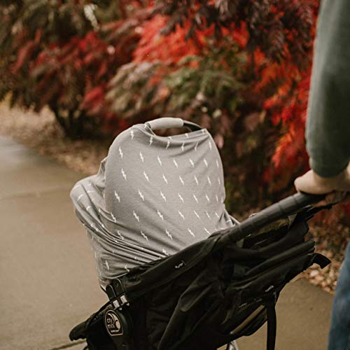 Parker Baby 4 in 1 Car Seat Cover for Girls and Boys - Stretchy Carseat Canopy, Nursing Cover, Grocery Cart Cover, High Chair Cover - “Copper” - color: Copper