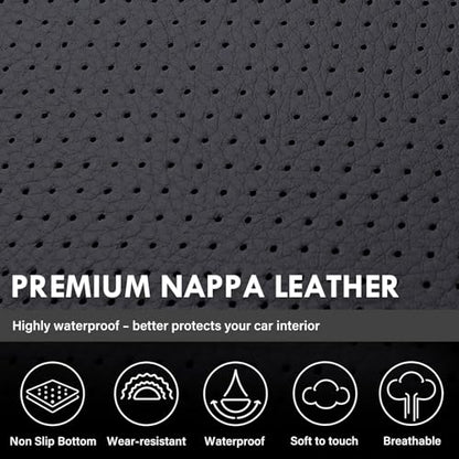 Coverado Chevy Silverado Seat Covers, Faux Leather Seat Covers Fit for Chevy Silverado GMC Sierra 2007-2026 1500, 2015-2026 2500HD 3500HD Crew Double Extended Cab (Front,Blueline) - color: Blueline, size: Front(2007-2025)